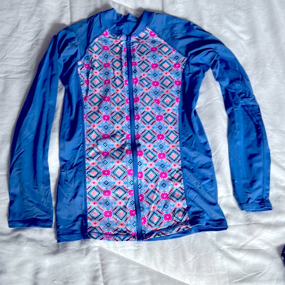 Hanalei full zip swim top